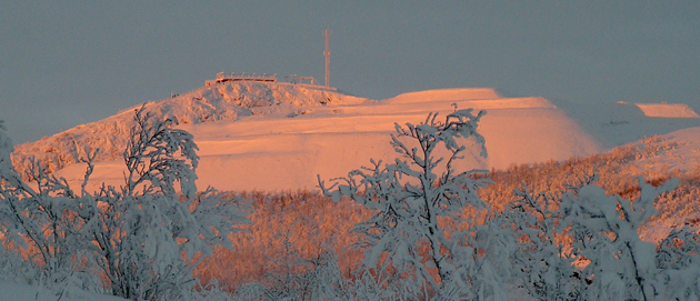 Vintervy över gruvberget