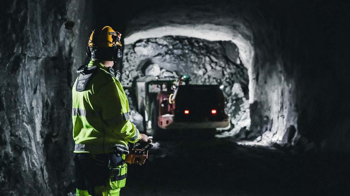 Bergarbetare i gruva