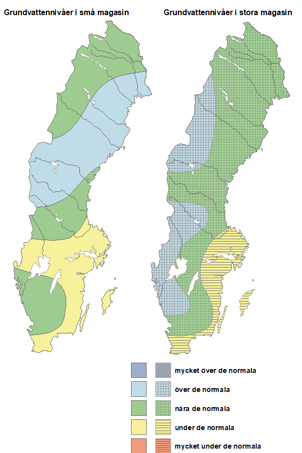 Grundvattennivåer i april 2020