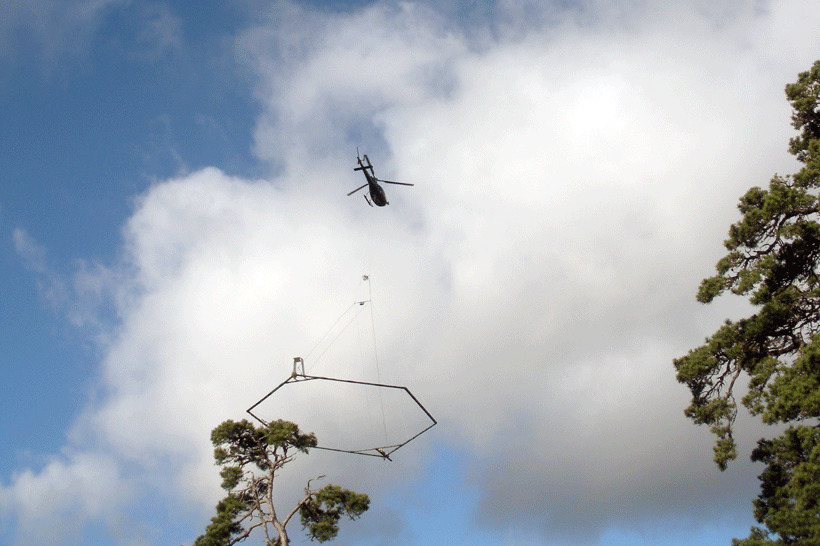  SkyTEM-systemet vid mätning på Gotland.