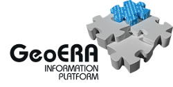 Symbol för GeoERA plattform. Illustration.