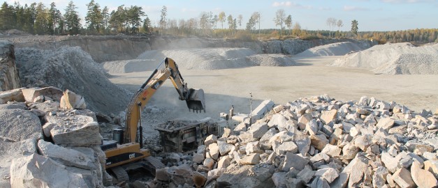 Produktion av ballast i Löt, Åkersberga.