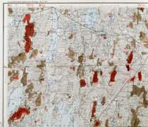 Utsnitt av karta fr&aring;n SGUs torvarkiv.