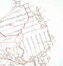 Utsnitt fr&aring;n karta ur SGUs torvarkib, linjeinventering.