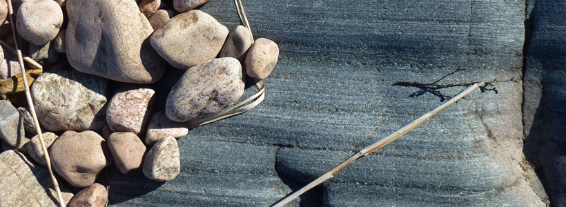 Amphibolite gneiss. Photo.